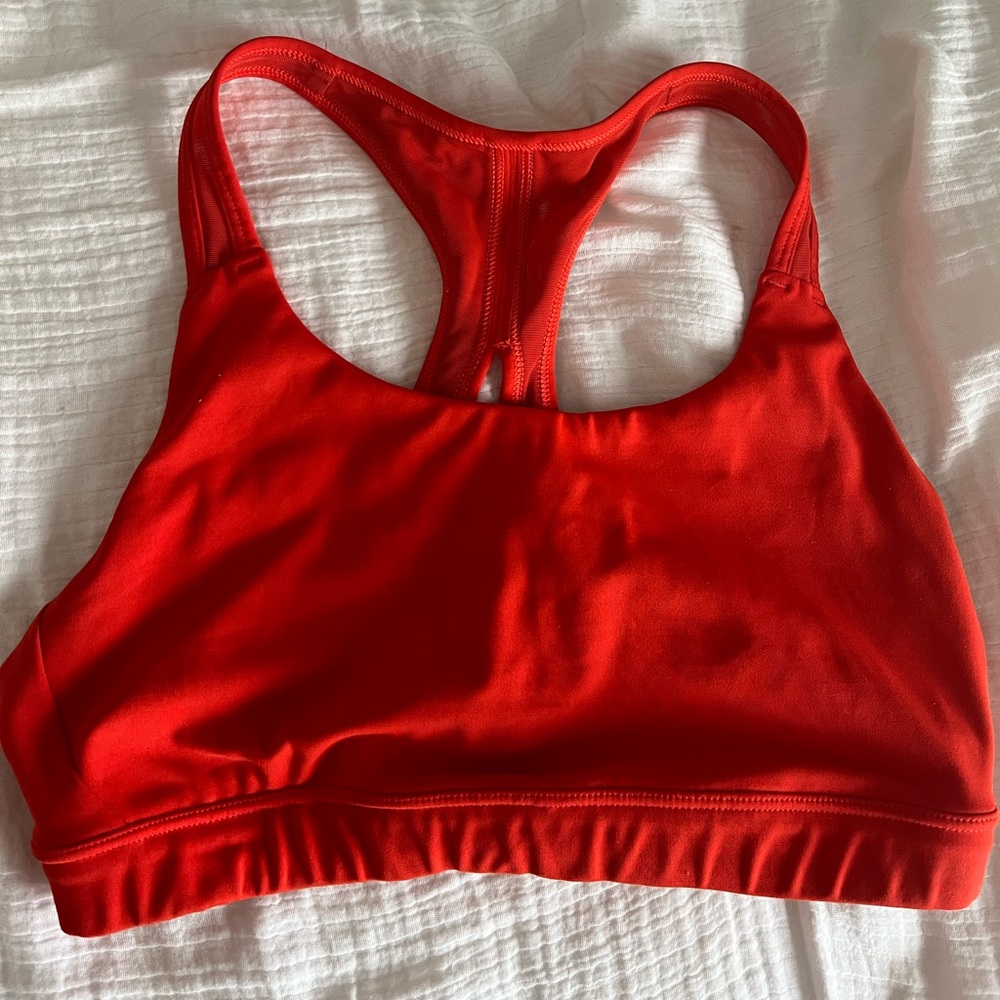 Red athleta sports bra